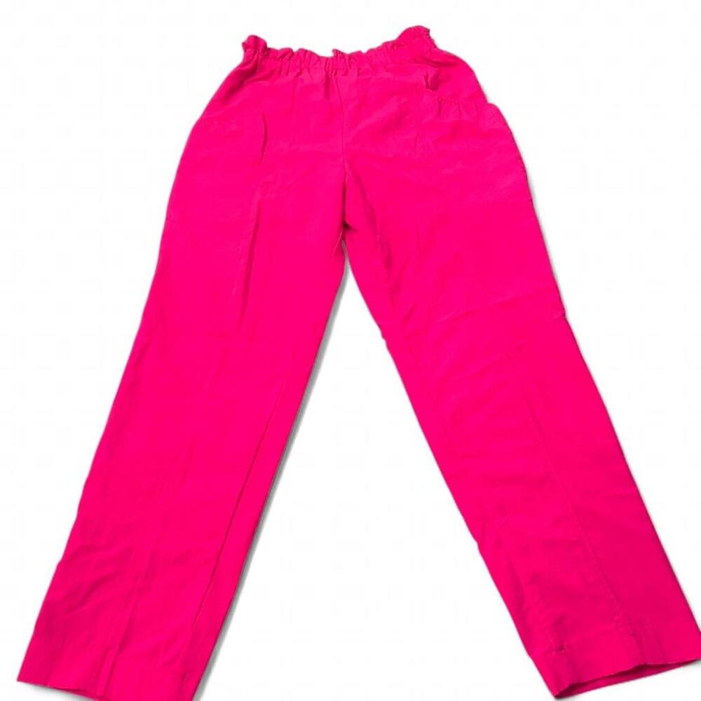 Vintage Living Planet Hot Pink Wide Leg Pull-On Pants Maximalist Barbie Retro S